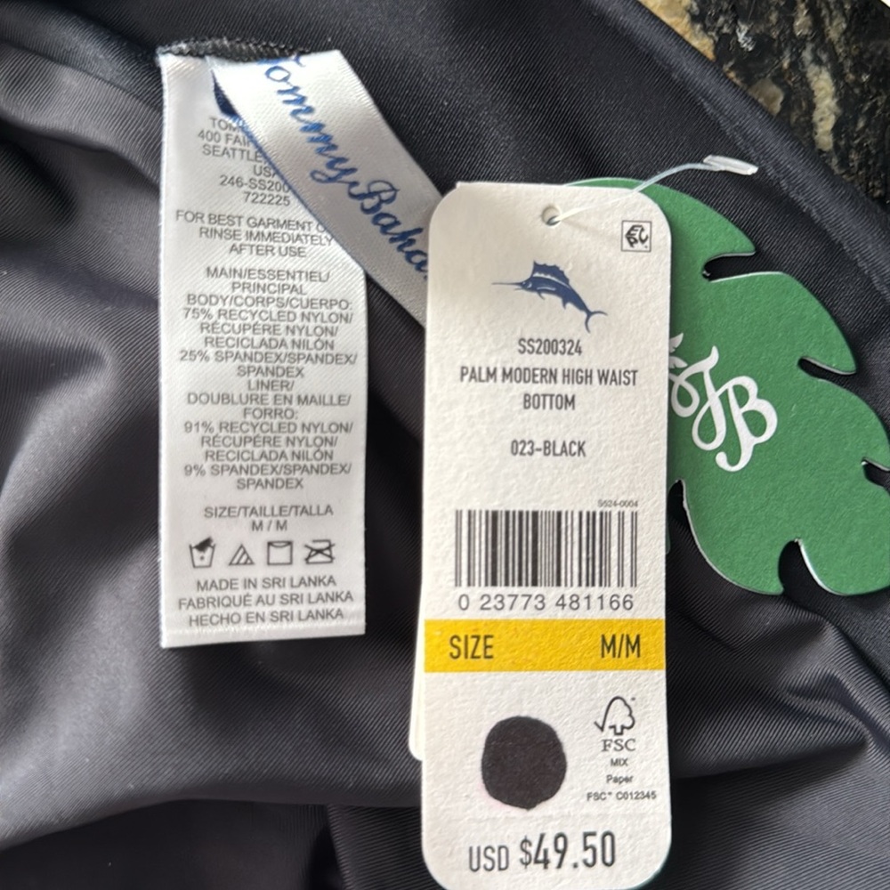 Tommy Bahama Palm Modern High-Waist Bikini Bottoms - Picture 13 of 14